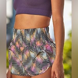 FP Movement by Free People Multicolor Abstract Print Athletic Shorts